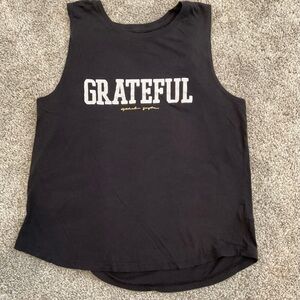 Spiritual Gangster Black 'Grateful' Muscle Tee